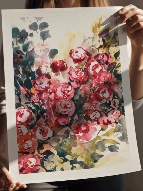 Art Print "Roses ardentes" 60x80 cm