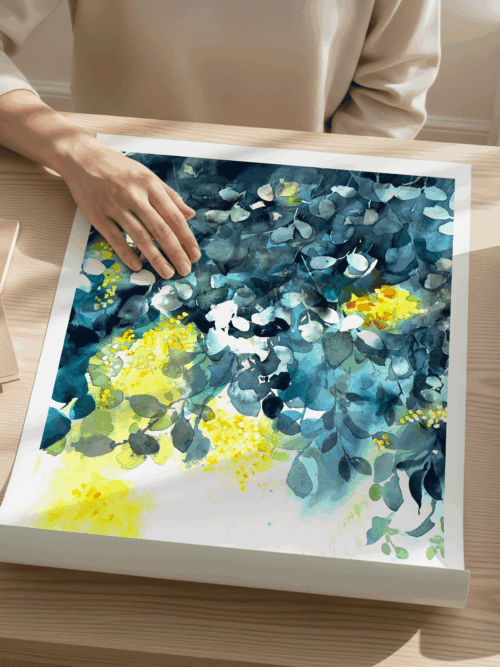 Art Print "Aurore bleue" 60x80 cm