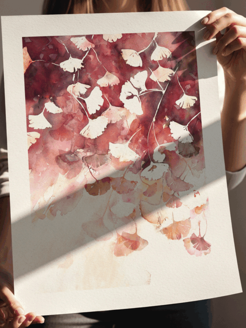 Art Print "Gingko d'automne" 60x80 cm